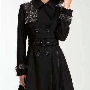 ISO: Bebe Studded Black Wool Coat